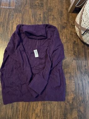 Old Navy Deep Plum Cowl Neck Sweater